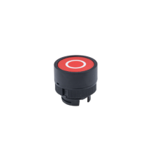 Головка кнопки плоская с маркировкой, красный, знак "О", пласт. MTB2-EA432  43219  ОВЕН