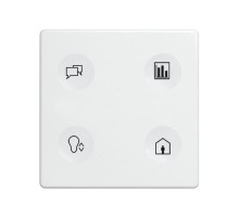 Сенсорный 4-кл выключатель с тематической маркировкой Т2, белый  8000644-030  Simon