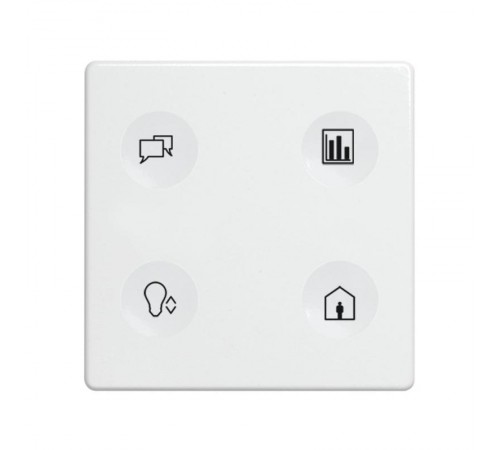 Сенсорный 4-кл выключатель с тематической маркировкой Т2, белый  8000644-030  Simon