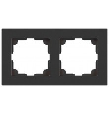 Рамка для розеток и выключателей Intro Accent 6-502-07 на 2 поста, СУ, графит  Б0063773  Intro