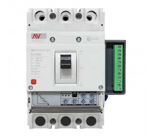 Выключатель автоматический AV POWER-2/3 250А 50kA ETU2.2  mccb-23-250-2.2-av  EKF