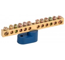 Шина N ноль на одном угловом изоляторе ШНИ-6х9-12-У1-С  YNN10-69-12C1-K07  IEK