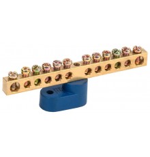 Шина N ноль на одном угловом изоляторе ШНИ-6х9-12-У1-С  YNN10-69-12C1-K07  IEK