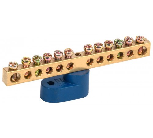 Шина N ноль на одном угловом изоляторе ШНИ-6х9-12-У1-С  YNN10-69-12C1-K07  IEK