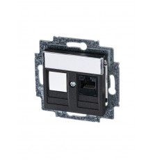 ABB Levit Антрацит Розетка комп. RJ45 категория 5e и заглушка  5014H-A51017 63W  2CHH295117A6063  ABB