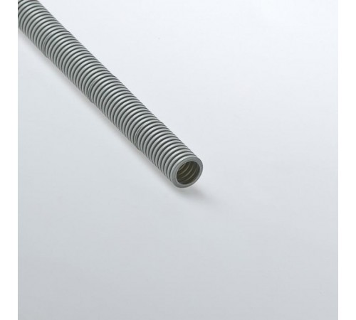 Труба гибкая гофрированная ПВХ 25мм с протяжкой лёгкая (50м) серый  12501  Рувинил