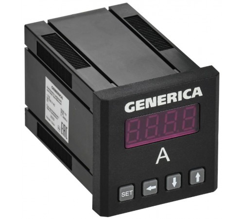 Амперметр цифровой щитовой однофазный 48х48мм LED  IDA31-5-1-0-LED-G  GENERICA