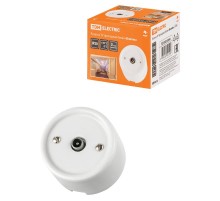 Розетка TV проходная белая "Болонь"  SQ1820-0054  TDM