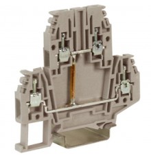 DBC.2/CI, проходной зажим бежевый 2 уровня 2,5 кв.мм, с перемычкой между уровнями  ZDB117  DKC