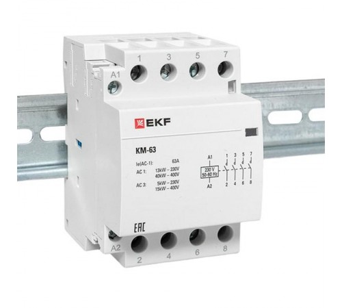 Контактор модульный КМ 63А 4NО (3 мод.) EKF PROxima  km-3-63-40  EKF