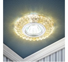 Светильник точечный встраиваемый DK LD2 MR16 3Вт GU5.3 коричневый c белой подсветкой  Б0019201  ЭРА