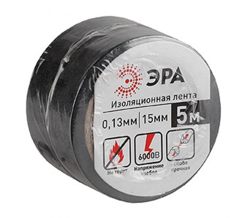 ПВХ-изолента 15мм*5м черная  C0045275  ЭРА