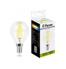 Лампа светодиодная, (15W) 230V E14 4000K прозрачная, LB-515  38250  FERON