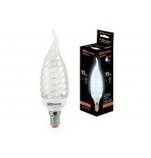 Лампа энергосберегающая КЛЛ 11Вт E14 840 cвеча витая на ветру СTW (mini)  SQ0323-0141  TDM