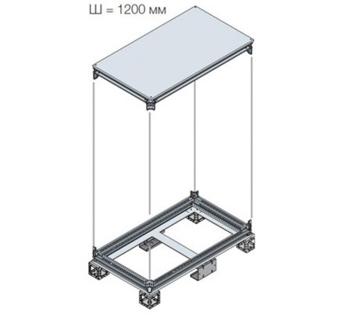 Рама шкафа верхняя/нижняя 1200X400ШхГ  EK1240KN  ABB