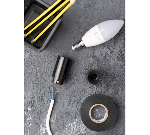 Патрон карболитовый подвесной Е14 черн. без наклейки PROxima  LHC-E14-s  EKF