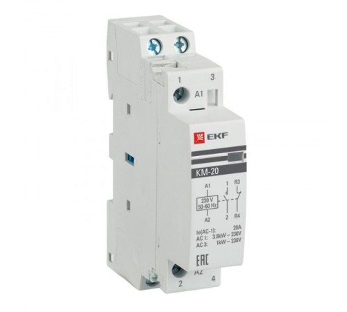 Контактор модульный КМ 20А NО+NC (1 мод.) EKF PROxima  km-1-20-11  EKF