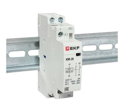 Контактор модульный КМ 20А NО+NC (1 мод.) EKF PROxima  km-1-20-11  EKF