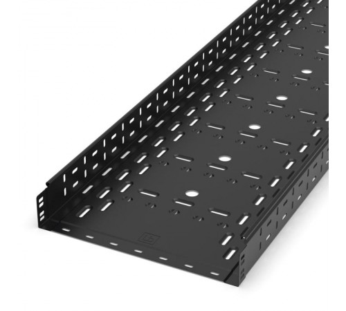 Лоток перфорированный Стандарт 400х80х3000 (1,0 мм) RAL 9005 (6 м/уп)  PR16.10000  Промрукав