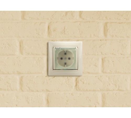 Valena Сл. кость Розетка 1-ая с/з с крышкой и защитными шторками IP44 (к простой рамке)  774120  Legrand