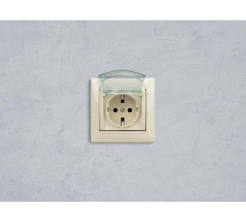 Valena Сл. кость Розетка 1-ая с/з с крышкой и защитными шторками IP44 (к простой рамке)  774120  Legrand