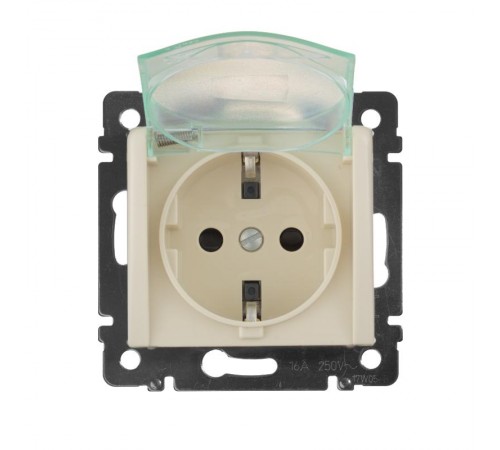 Valena Сл. кость Розетка 1-ая с/з с крышкой и защитными шторками IP44 (к простой рамке)  774120  Legrand