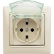 Valena Сл. кость Розетка 1-ая с/з с крышкой и защитными шторками IP44 (к простой рамке)  774120  Legrand