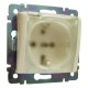 Valena Сл. кость Розетка 1-ая с/з с крышкой и защитными шторками IP44 (к простой рамке)  774120  Legrand