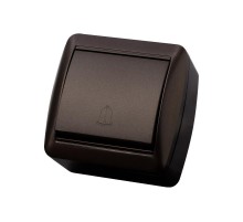 Кнопка звонковая открытой установки IP44 6А шоколад "Селигер"   SQ1818-0216  TDM