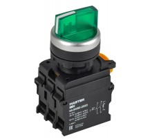 Переключатель с подсветкой 3 полож. 2NO зеленый MASTER  MI-SW60-20XD-4-14-3-K06  IEK