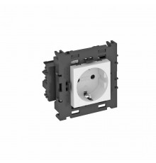Розетка одинарная 0° Modul45connect с з/к, 250 В, 16A (белый) (STD-D0C8 RW1)  6120412  OBO Bettermann