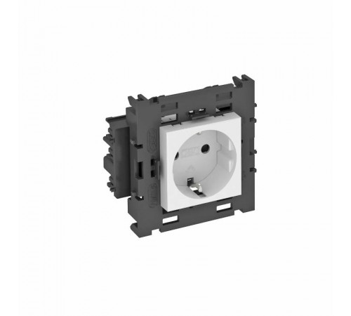Розетка одинарная 0° Modul45connect с з/к, 250 В, 16A (белый) (STD-D0C8 RW1)  6120412  OBO Bettermann