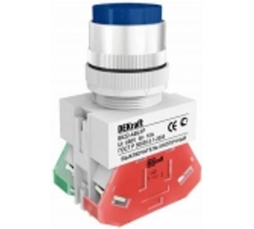 Выкл. кноп. ABLFP 22 мм Цвет:СИНИЙ 220В ВK-22   25022DEK  DEKraft