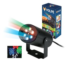 Светильник светодиодный лазерный проектор "Рождество" RGB. Кабель с вилкой, 220В ULI-Q306 4W/RGB BLACK XMAS UL-00001188  Volpe