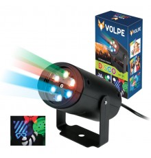 Светильник светодиодный лазерный проектор "Рождество" RGB. Кабель с вилкой, 220В ULI-Q306 4W/RGB BLACK XMAS UL-00001188  Volpe