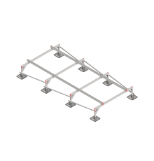 Опорная конструкция для установки оборудования TECHNORAPTOR STEELFOOT 2000х4000  KM-TR-STF-SSEI-2000-4000  КМ - профиль