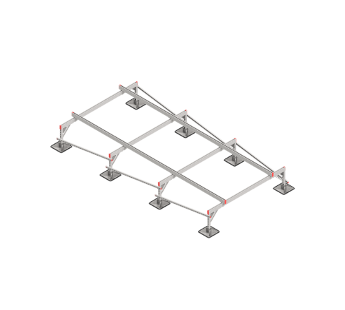 Опорная конструкция для установки оборудования TECHNORAPTOR STEELFOOT 2000х4000  KM-TR-STF-SSEI-2000-4000  КМ - профиль