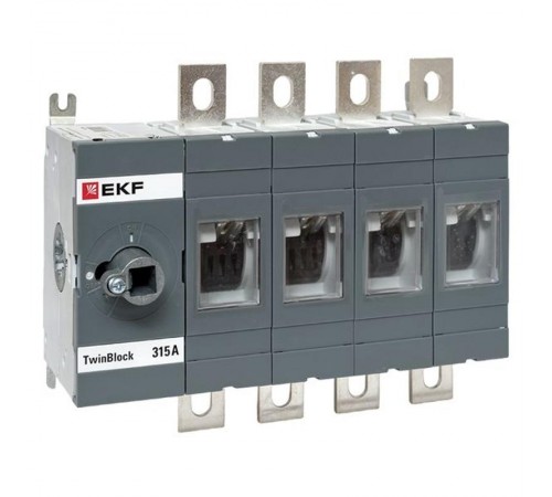 Рубильник 315A 4P без рукоятки управления TwinBlock  tb-s-315-4p  EKF