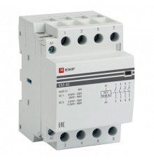 Контактор модульный КМ 40А 4NО (3 мод.) 24В АС EKF PROxima  km-3-40-40-24v  EKF