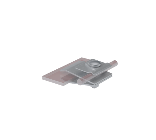 Фальцевый держатель H60 мм для прутка  5-10 мм  FD-H60-D5-10  КМ-профиль