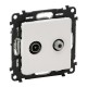 Valena LIFE DIY Белый Розетка TV-SAT проходная 1,5дБ/14дБ, диап. 5-862МГц/950-2400 МГц.  753463  Legrand