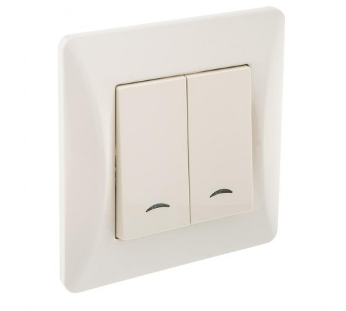 Ugra Выключатель 2кл. (инд), СУ , 10А, 250В, беж  С11В28-003  GUSI Electric