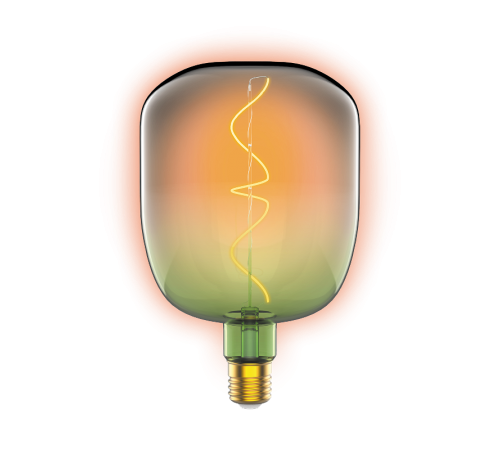 Лампа светодиодная LED Filament Flexible V140-DC Green-Clear E27 5W 200lm 1800K 140*200mm 1/6  1009802105  Gauss