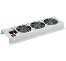 Вентиляторная панель с выключателем 3 модуля серая  FM35-31M  ITK