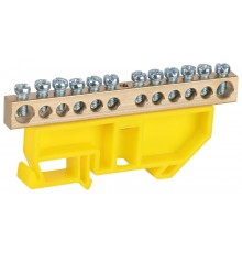 Шина  NO-224-96 PE земля на DIN-изоляторе ШНИ-8х12-12-Д-желтый  Б0062839  ЭРА