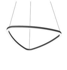 Светодиодный светильник Enso A 1100х1040х40 мм 49 Вт 3000 К подвесной RAL9005 черный матовый с рассеивателем опал  V1-R0-9A524-30000-2004930  VARTON