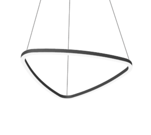 Светодиодный светильник Enso A 1100х1040х40 мм 49 Вт 3000 К подвесной RAL9005 черный матовый с рассеивателем опал  V1-R0-9A524-30000-2004930  VARTON