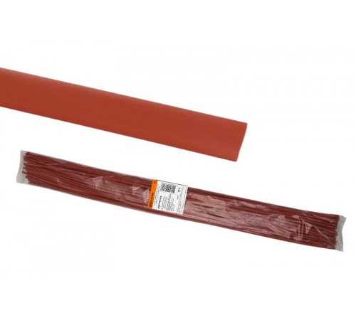 Термоусаживаемая трубка ТУТнг 12/6 красная по 1м (50 м/упак)  SQ0518-0226  TDM