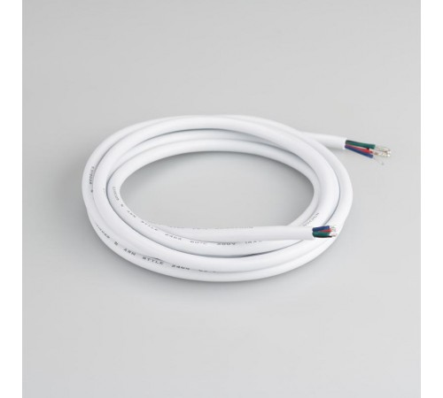 Провод питания ARL-MOONLIGHT-20AWG-4W-D6-CU-2000 White  028125  Arlight