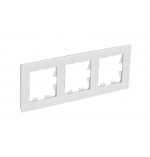 AtlasDesign Nature Белый Рамка 3-ая, натуральное стекло  ATN360103  SE